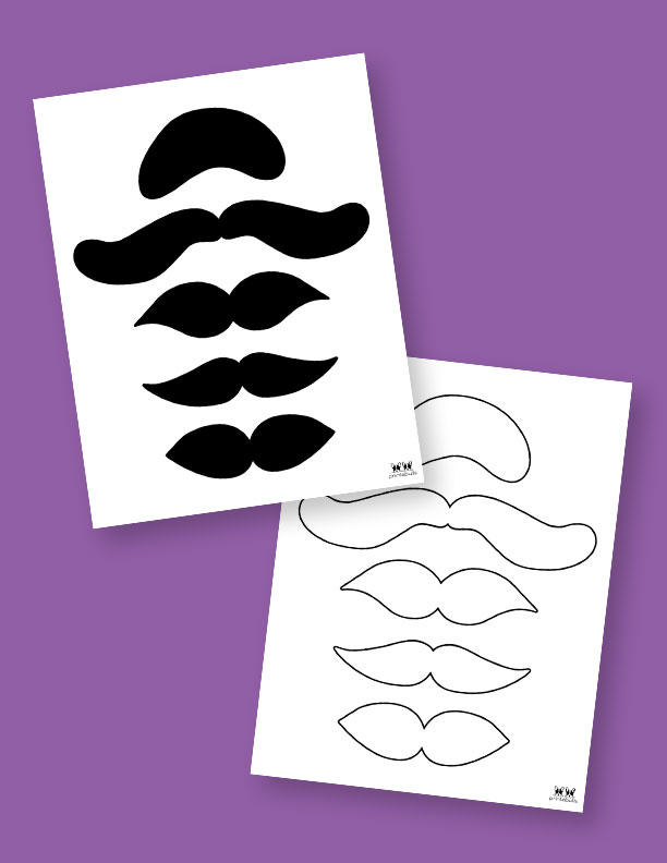 Printable Mustache Templates 150 Free Mustaches Printabulls
