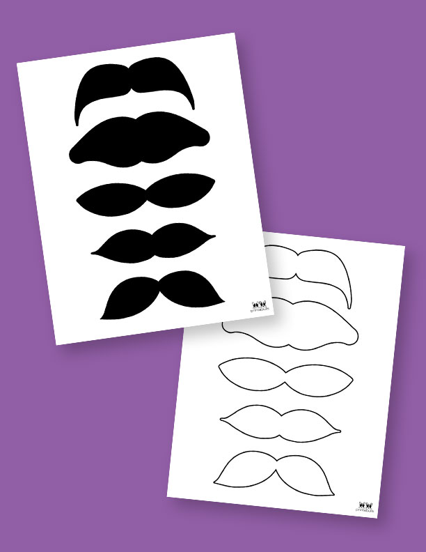 Printable Mustache Templates 150 Free Mustaches Printabulls