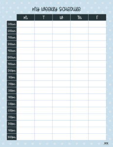 Hourly Planners - 20 FREE Printables - PrintaBulk