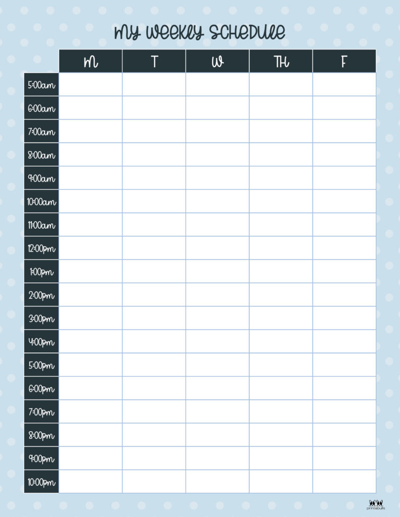 Printable Hourly Planner-Page 2