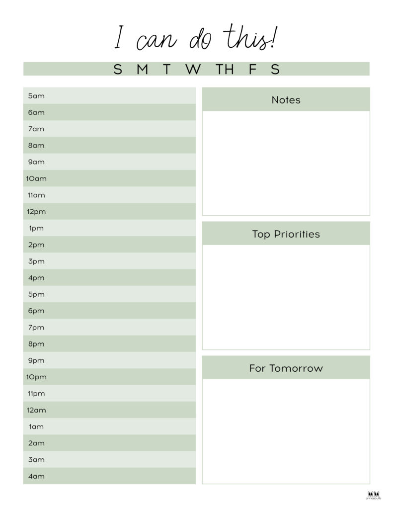 Free Hourly Schedules In Pdf Format 20 Templates Free Printable Weekly Hourly Daily Planner 