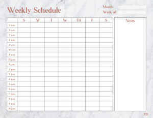 Hourly Planners - 20 FREE Printables - PrintaBulk