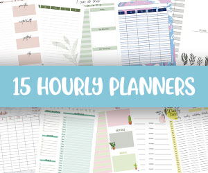 hourly planners 20 free printables printabulls