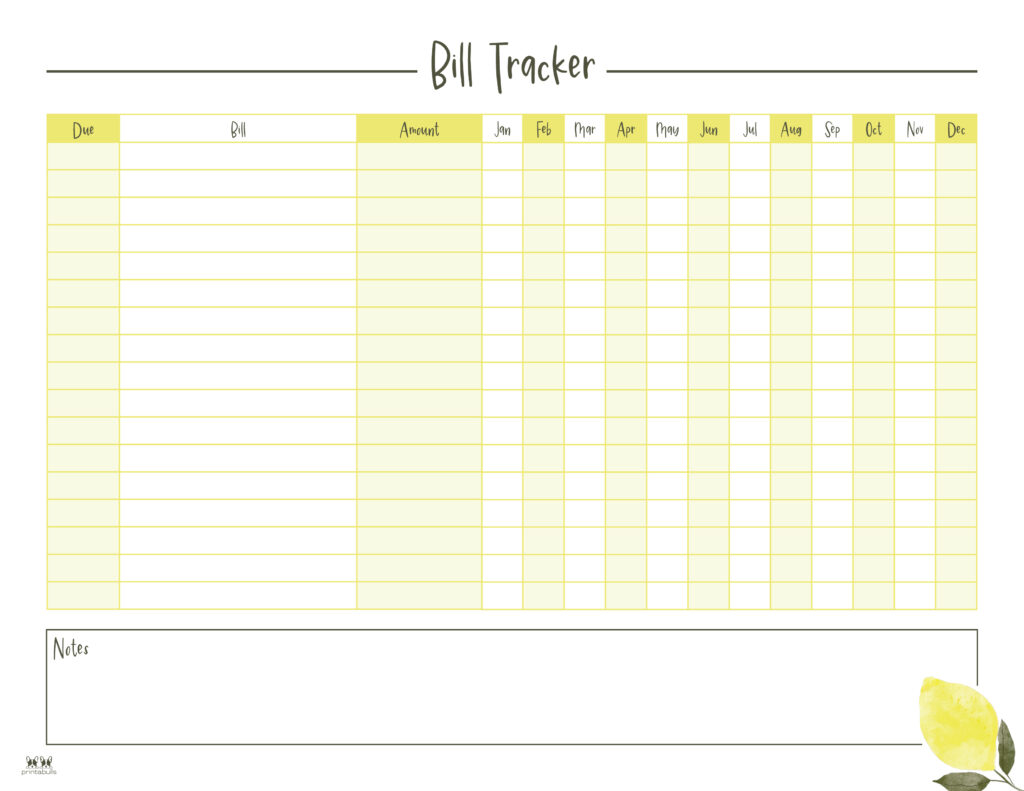 Printable Monthly Bill Organizer-Page 10