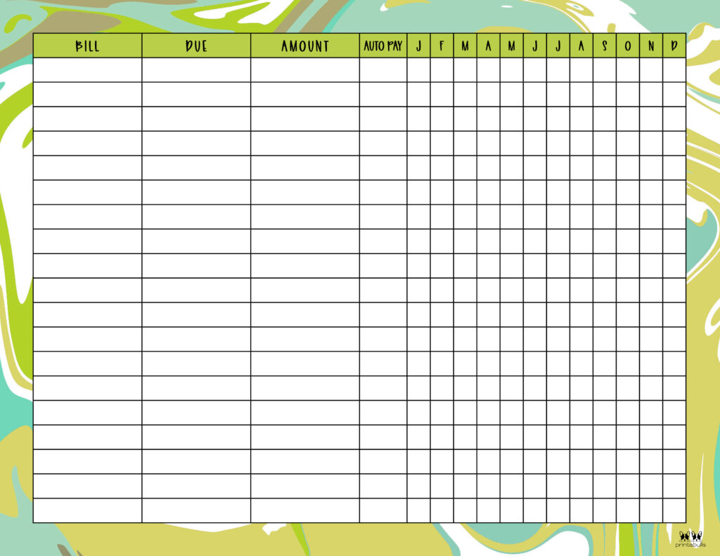 Printable Monthly Bill Organizer-Page 3