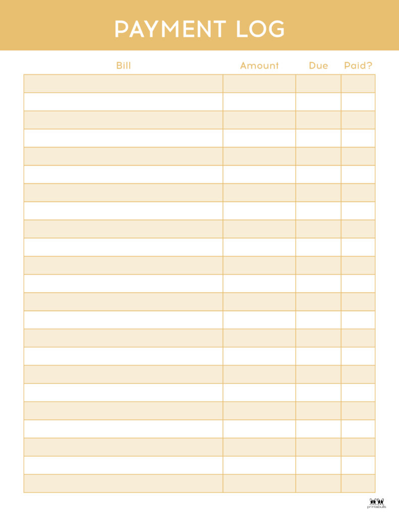 Printable Monthly Bill Organizer-Page 4