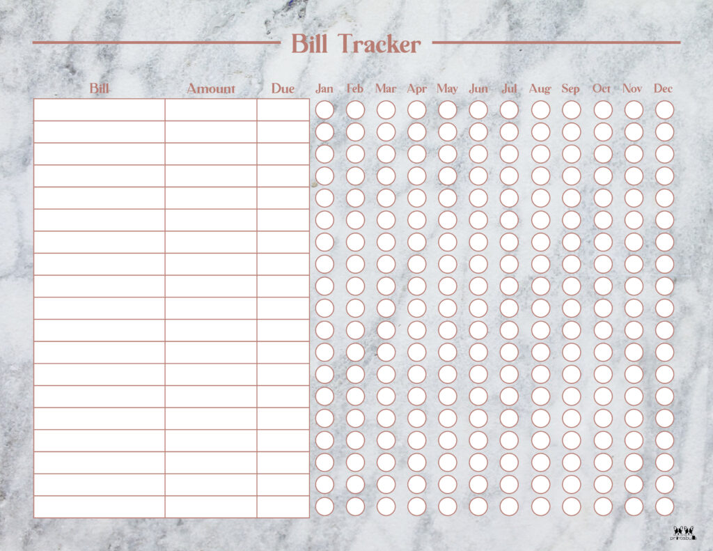 Printable Monthly Bill Organizer-Page 5