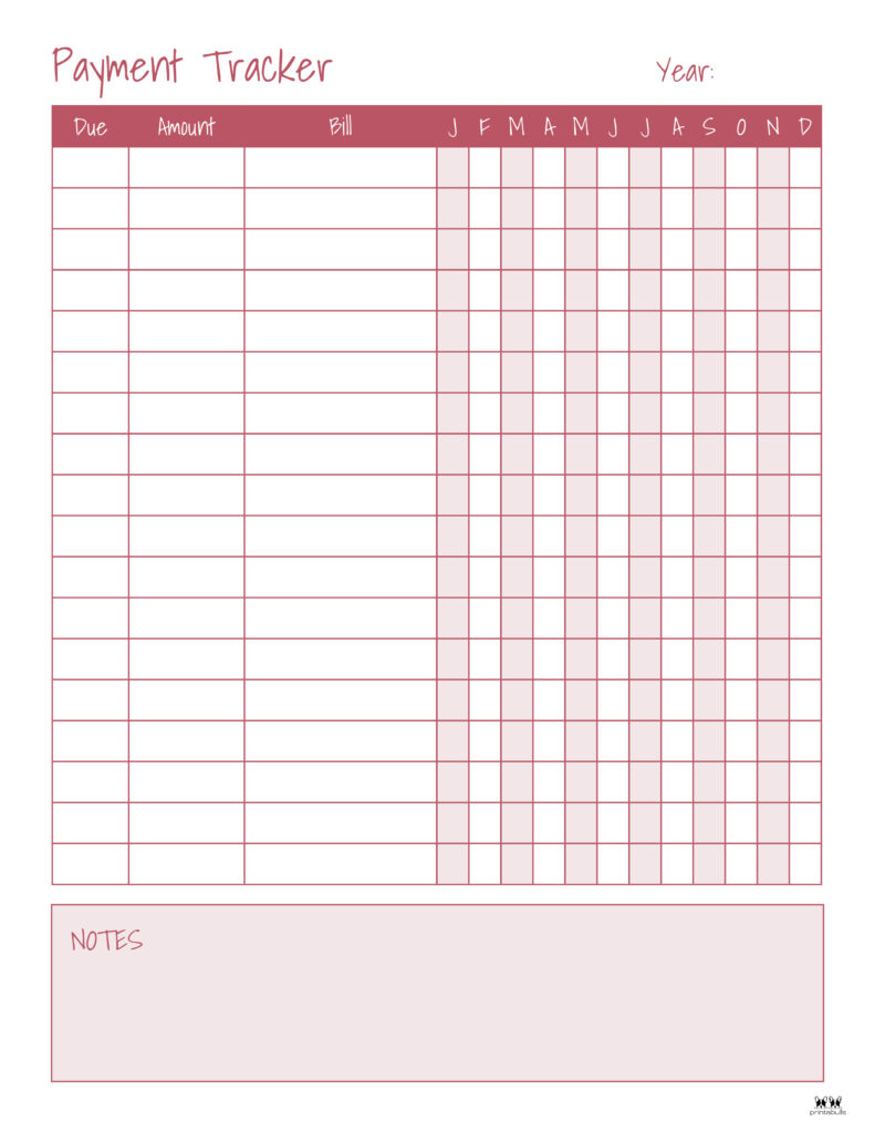 Monthly Bill Organizers 18 Free Printables PrintaBulk
