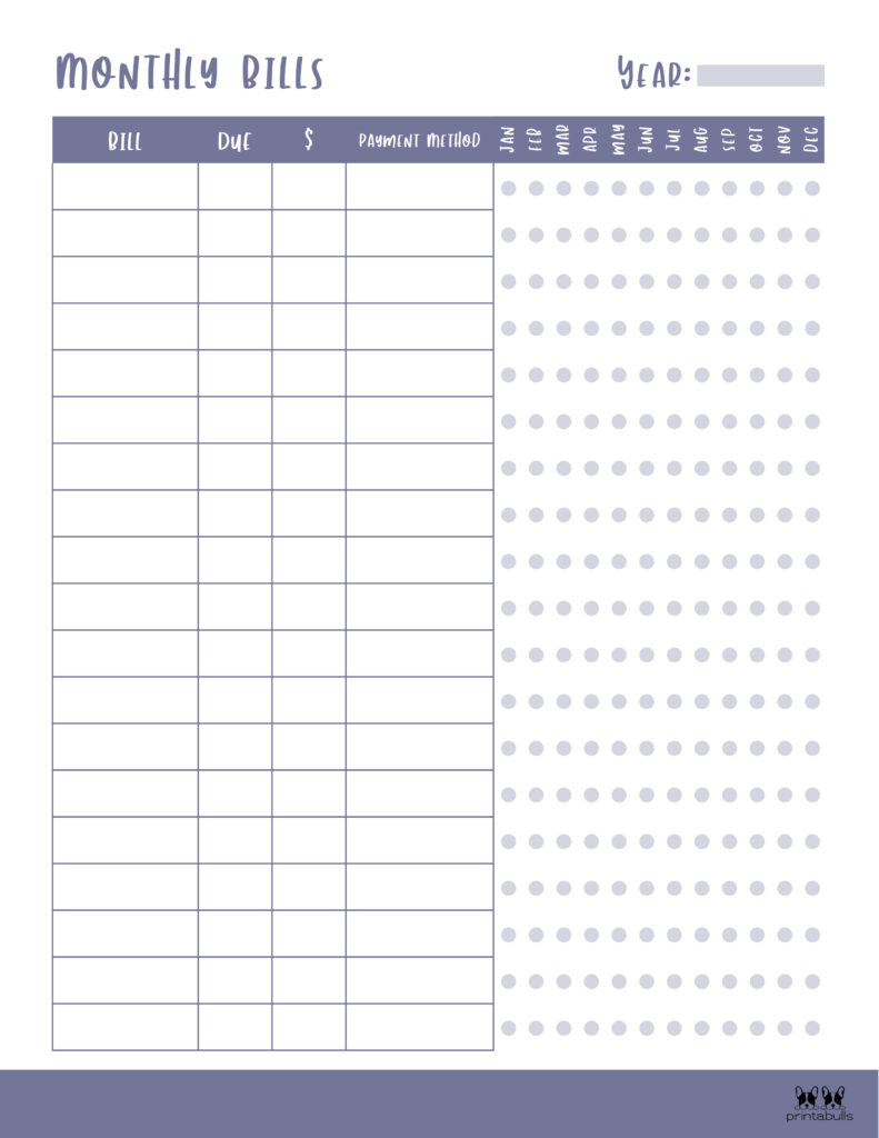 Printable Monthly Bill Organizer-Page 8