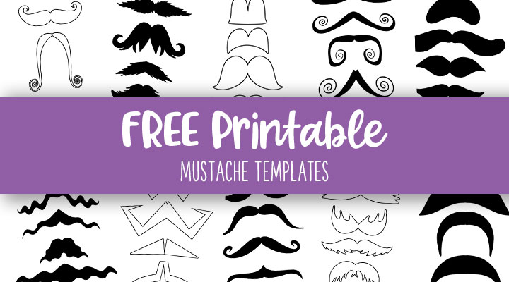 Printable Mustache Templates 150 Free Mustaches Printabulls
