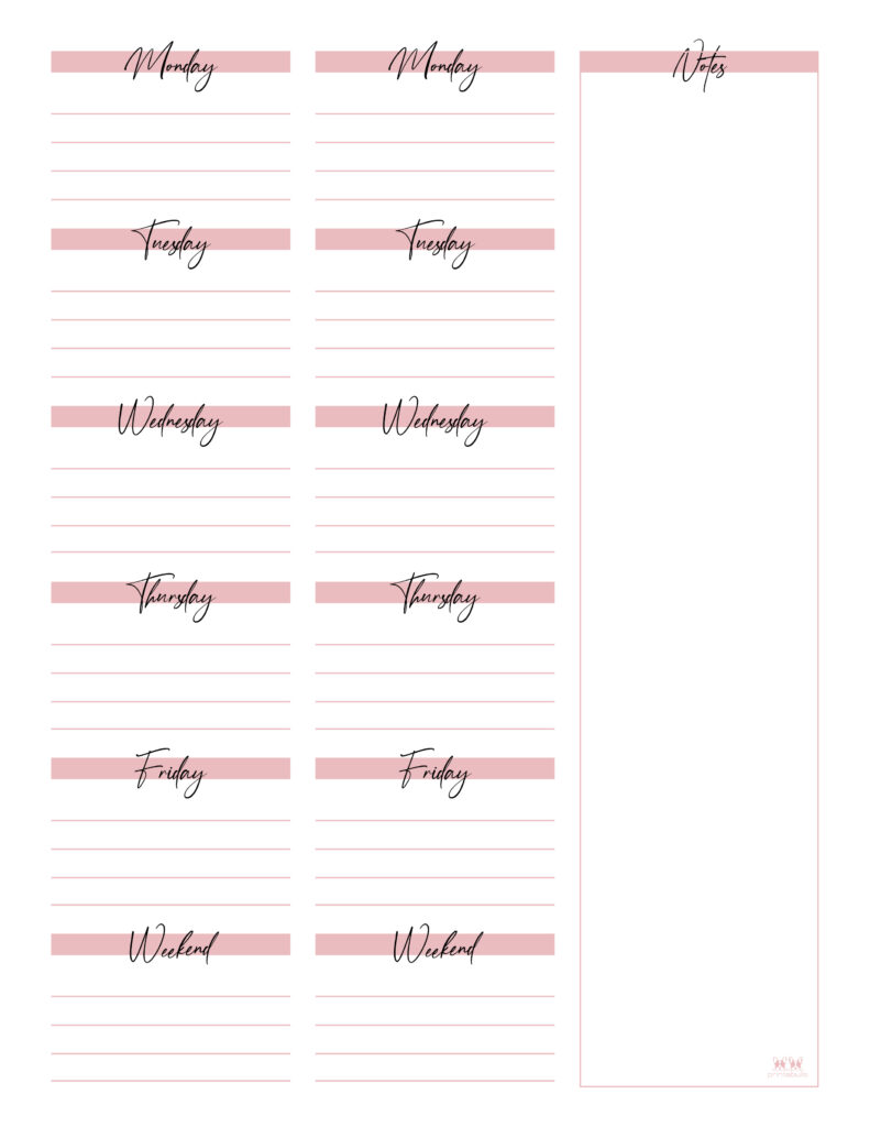 Printable Two Week Planner-Page 2