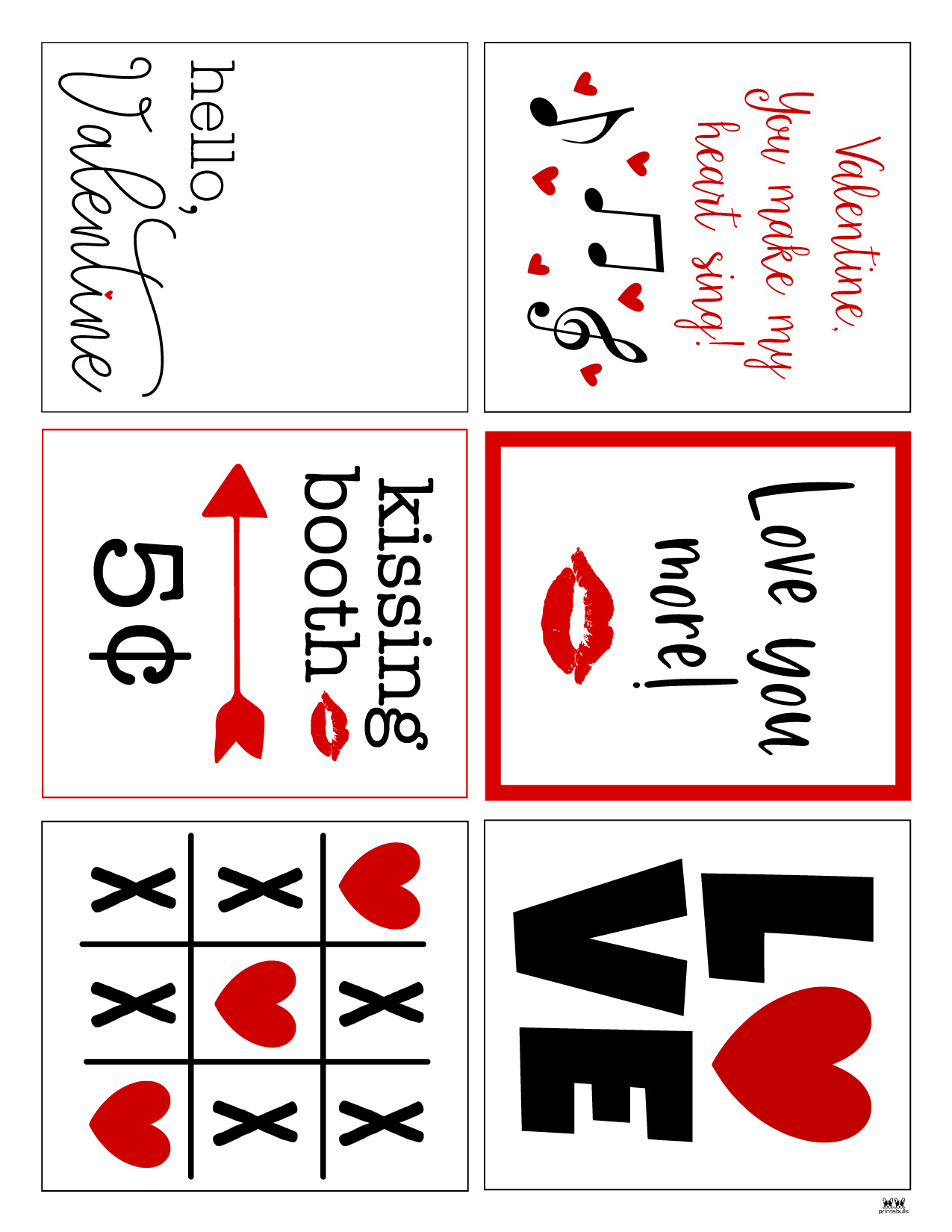 Printable Valentine's Day Cards - 100 Free Printables | Printabulls