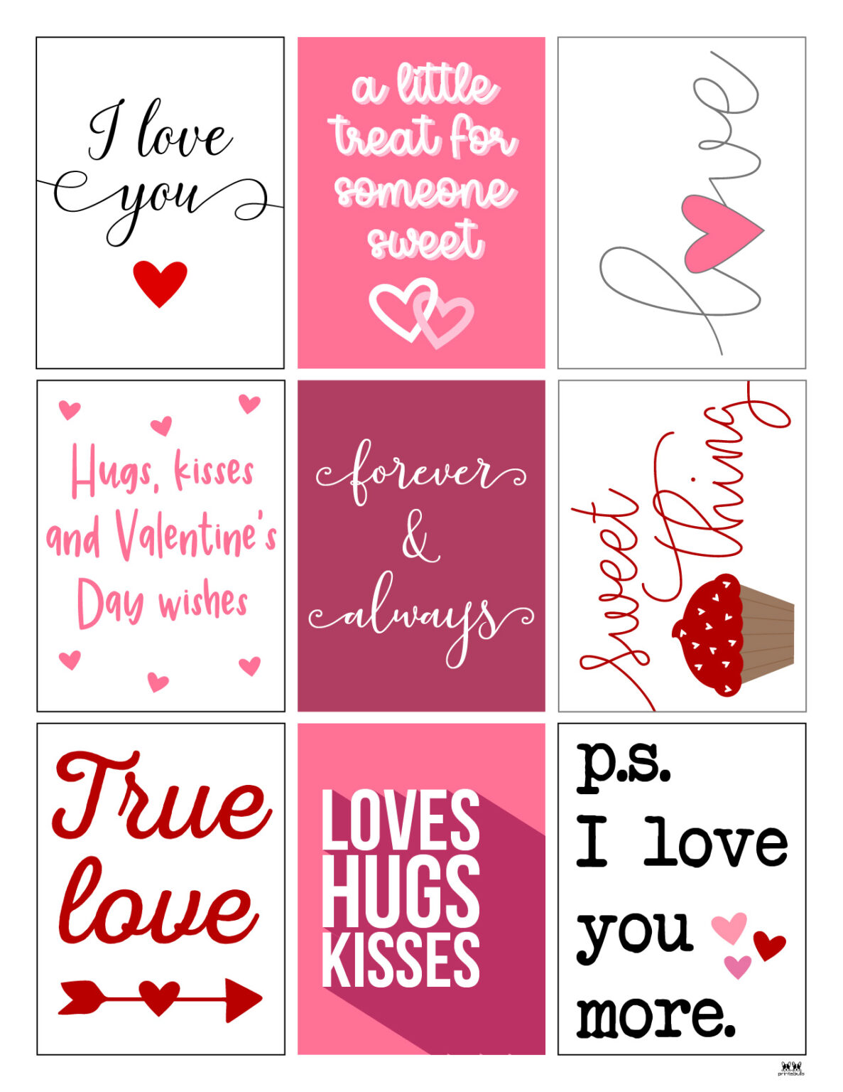 Printable Valentines Day Cards 100 Free Printables Printabulls