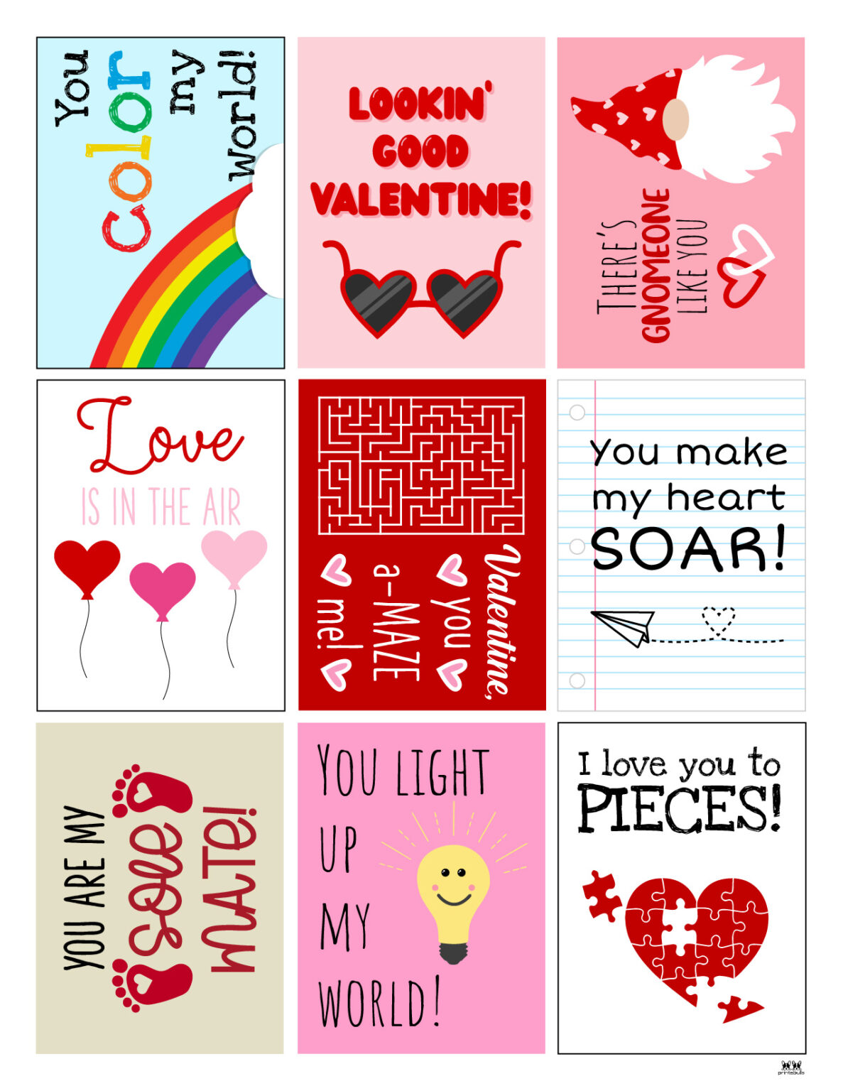 Printable Valentine's Day Cards - 100 Free Printables - PrintaBulk