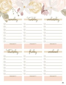 Weekly To Do List Printables - 15 Free Lists | Printabulls