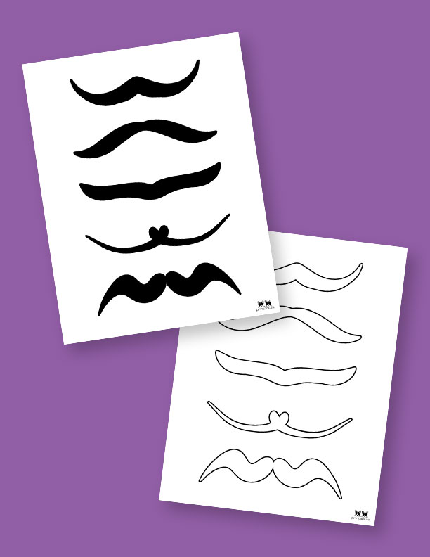Printable Mustache Templates 150 Free Mustaches Printabulls