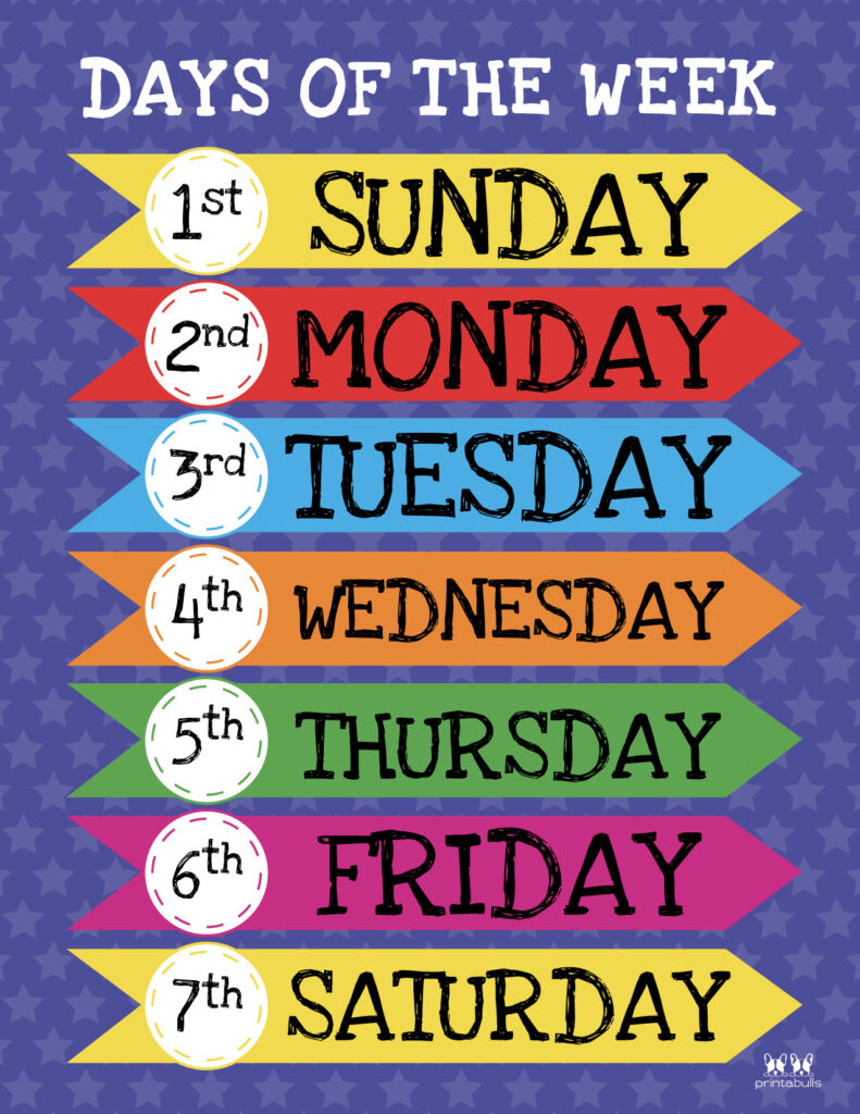 Days Of The Week Worksheets Pdf Free Download