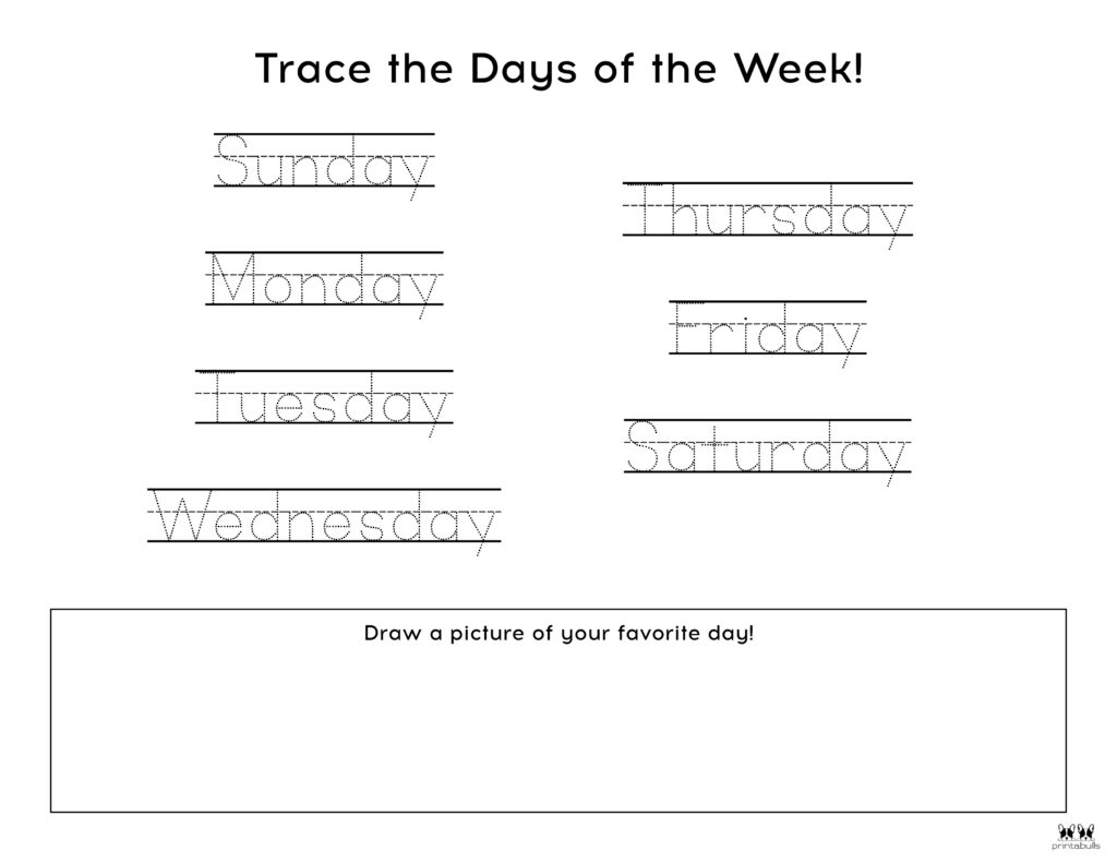 Days of the Week Worksheet-Page 15