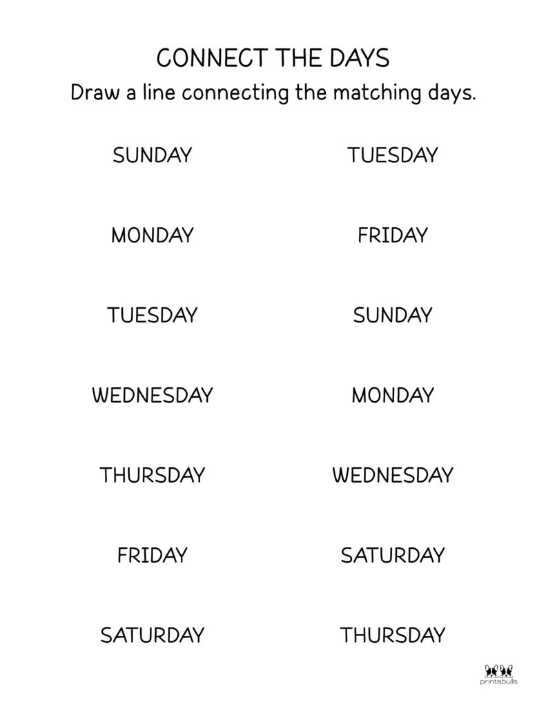 Days of the Week Worksheet-Page 21