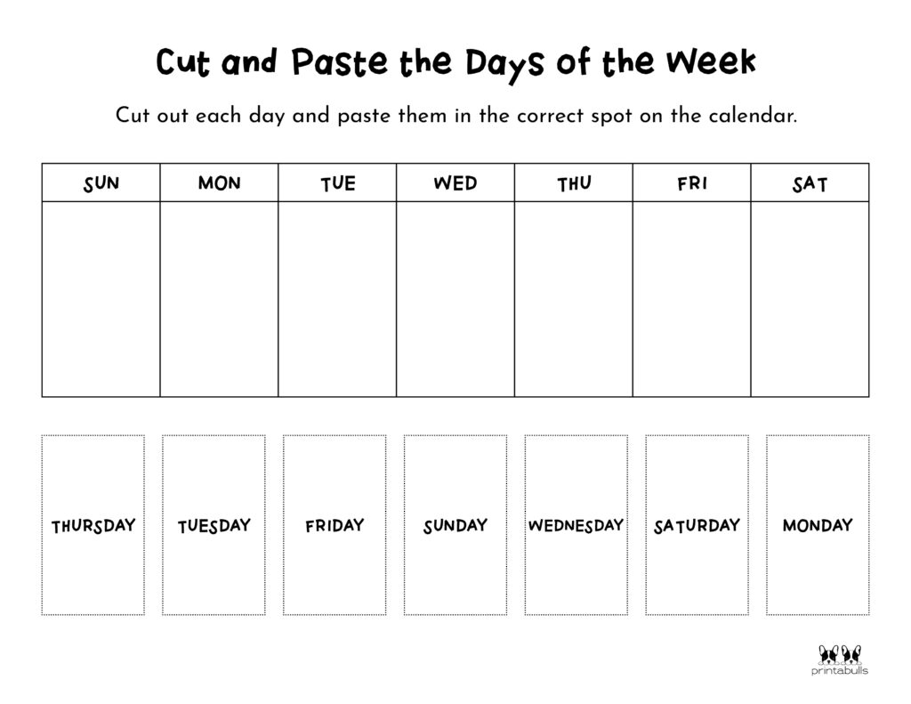 Days of the Week Worksheet-Page 28