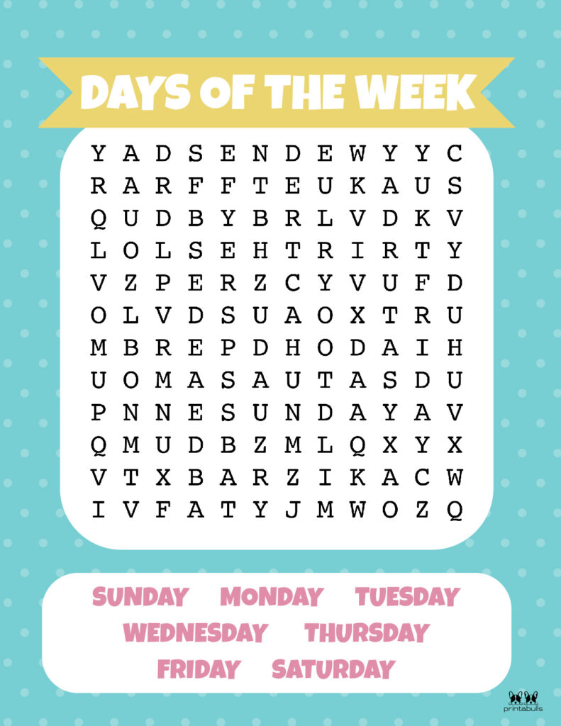 Days of the Week Worksheet-Page 6
