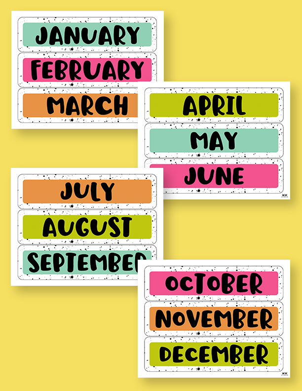 Free Printable Months Of The Year Labels