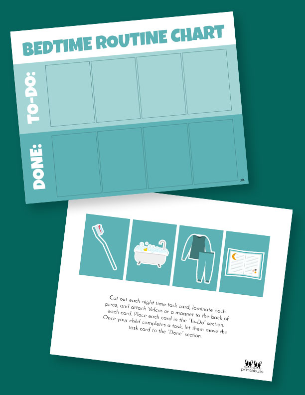 Snoozes the Bedtime Bunny Bedtime Routine Chart chart Only 