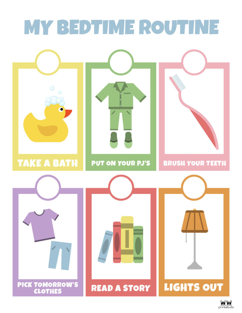 Bedtime Routine Charts 15 FREE Printables PrintaBulk