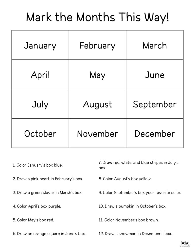 Printable Months Of The Year Worksheet-Page 6