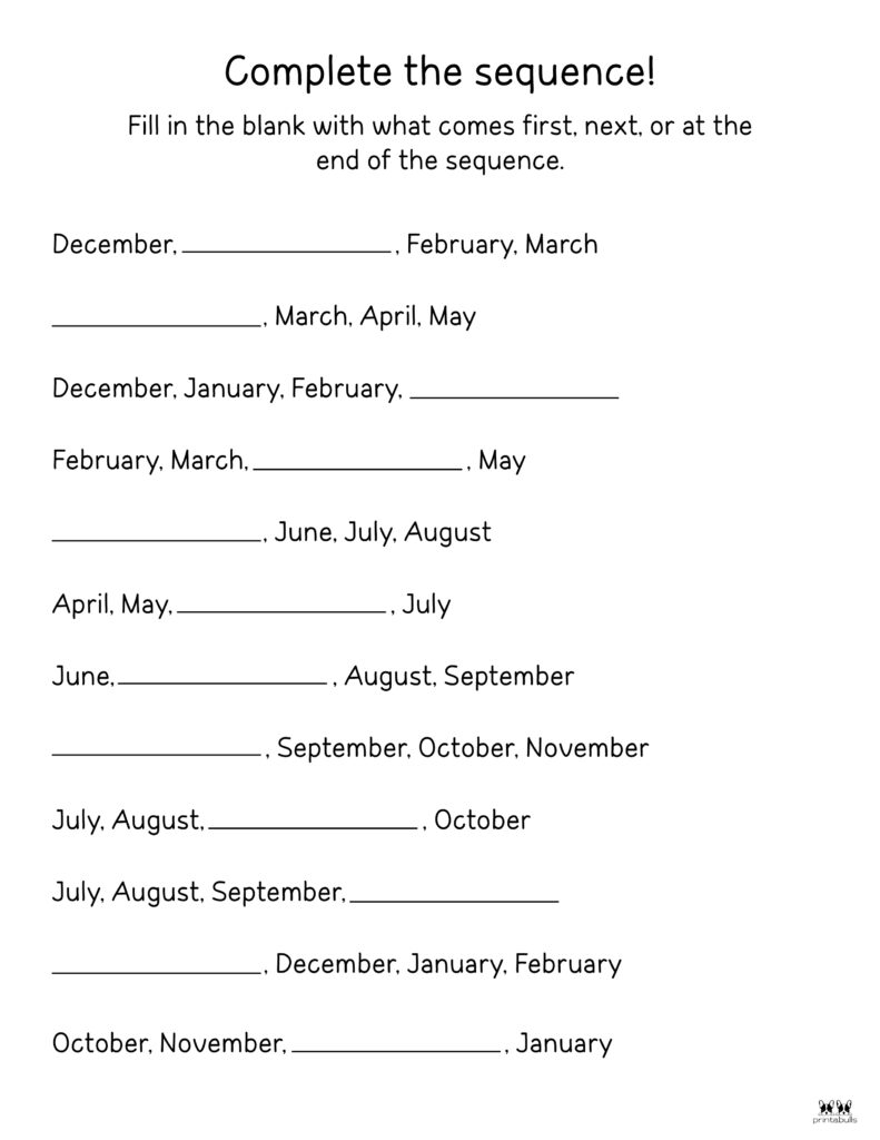 Printable Months Of The Year Worksheet-Page 9