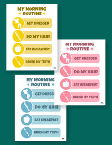 Morning Routine Charts - 15 Free Printables | Printabulls