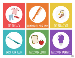 Morning Routine Charts - 15 Free Printables | Printabulls