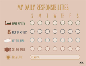 Toddler Chore Charts - Free Printables - PrintaBulk