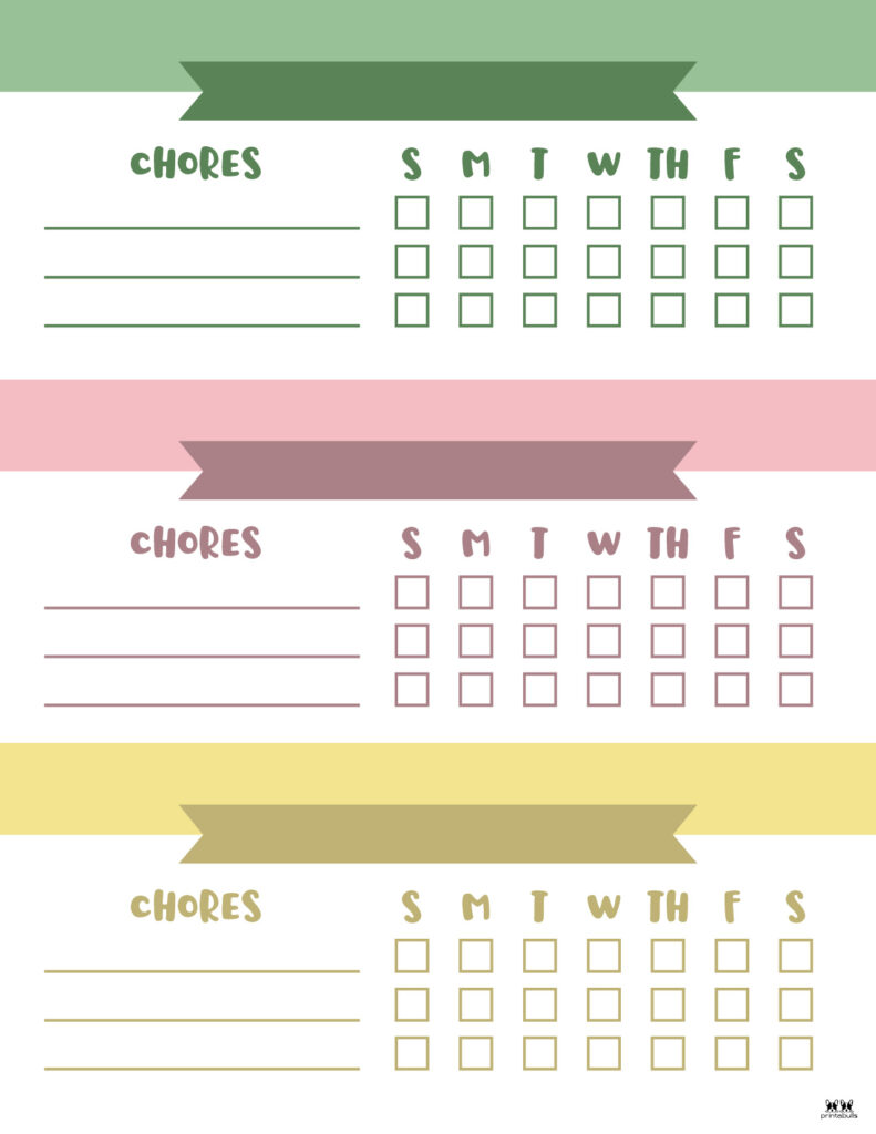 Printable Multiple Children Chore Chart-1