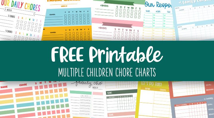 Chore Chart Printable - PDF family chore chart download (weekly chore chart)