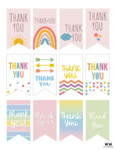 Free Printable Thank You Tags - 300 Tags | Printabulls