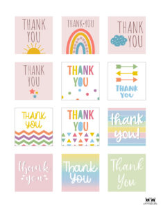 Free Printable Thank You Tags - 300 Tags | Printabulls