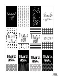 Free Printable Thank You Tags - 300 Tags | Printabulls