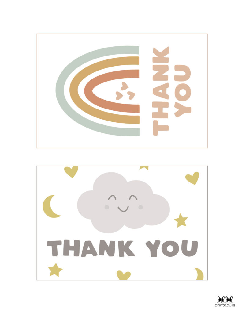 Printable Baby Shower Thank You Cards-Page 2