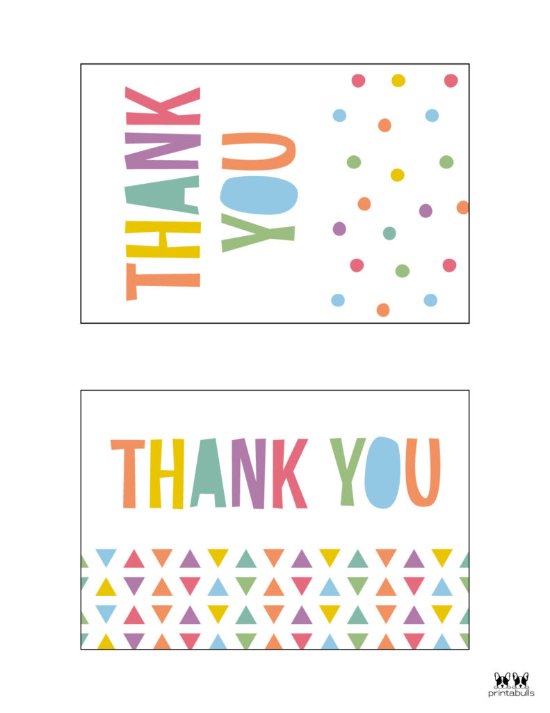 Printable Birthday Thank You Cards-Page 1