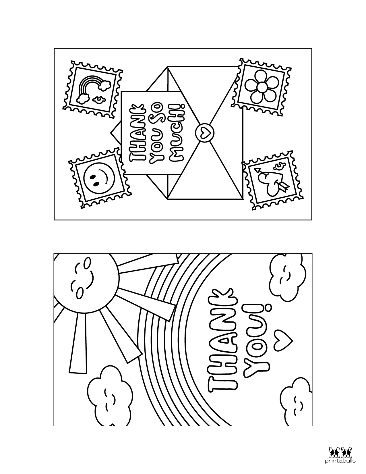 thank you card coloring page printable printable coloring thank you
