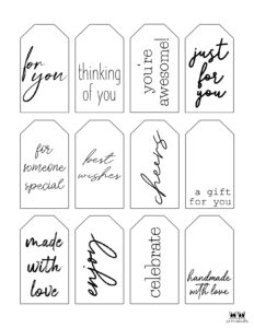Free Printable Gift Tags - 500+ Tags | Printabulls