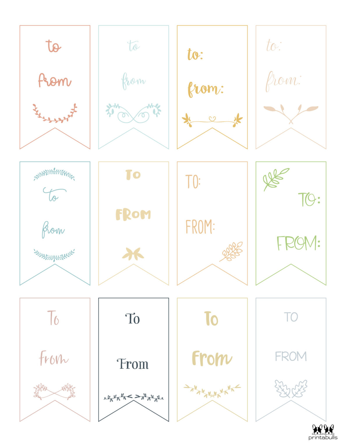 500+ Printable Gift Tags | Printabulls