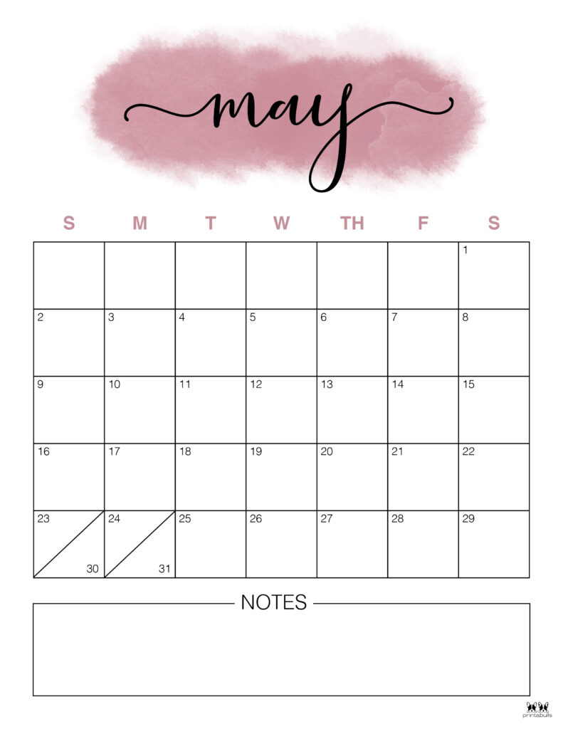 Printable May 2021 Calendar-Style 14