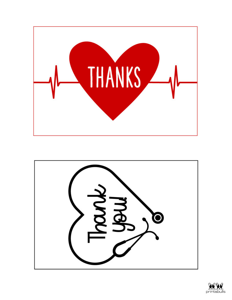 Printable Medical Staff Thank You Cards-Page 1