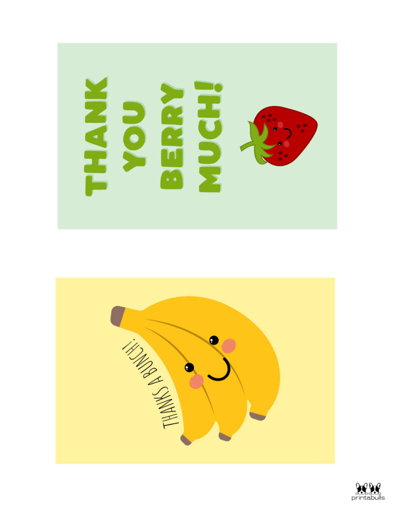 Printable Pun Thank You Cards-Page 1