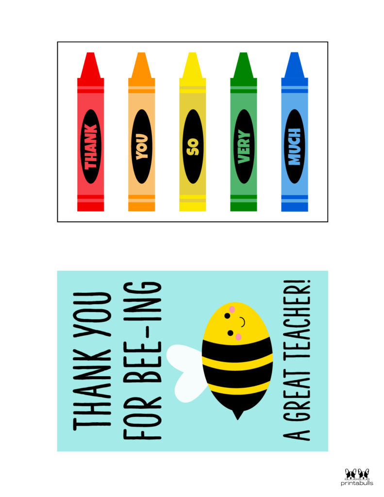 Printable Teacher_Student Thank You Cards-Page 1