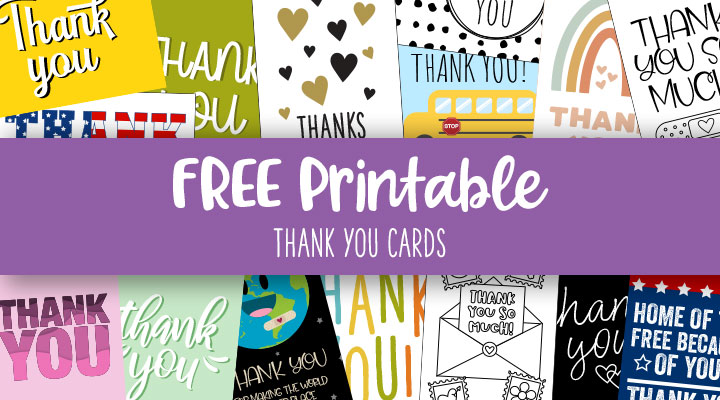 150+ Printable Thank You Cards - FREE | Printabulls