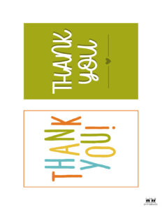 150+ Printable Thank You Cards - FREE | Printabulls
