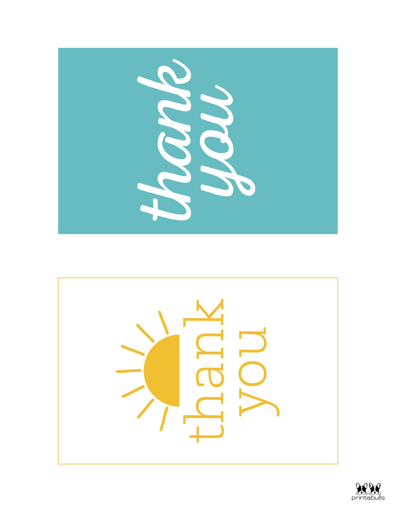 Printable Thank You Cards